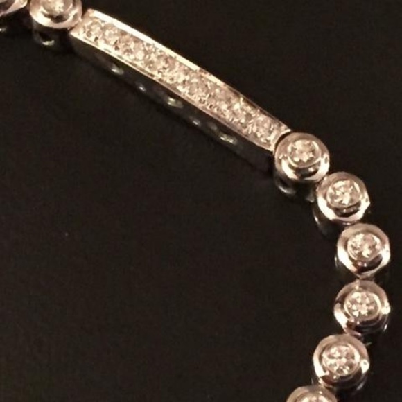 Buy 14K White Gold Diamond Tennis Bracelet With Round Cut  14kK White Gold Ladies Diamond Tennis Bracelet